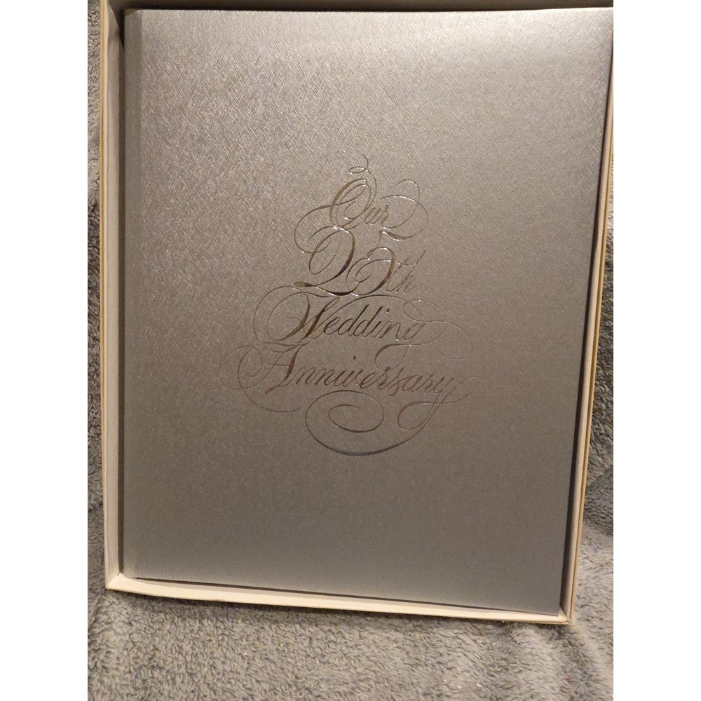 C.R.‎ Gibson Our 25th Wedding Anniversary Keepsake Book Memories Silver With Box
